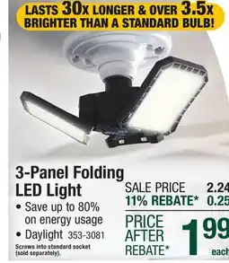 Menards 3-Panel Folding LED Light offer