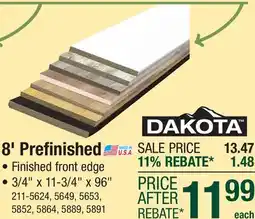 Menards Dakota 8' Prefinished Shelves offer