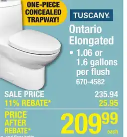 Menards Ontario Elongated offer