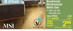 Menards Brookhurst Wirebrushed White Oak offer