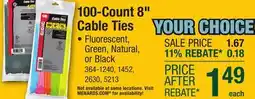 Menards 100-Count 8 Cable Ties offer