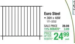 Menards Euro Steel offer