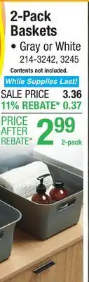 Menards 2-Pack Baskets offer