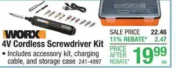Menards 4V Cordless Screwdriver Kit offer