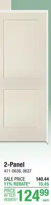 Menards 2-Panel Prehung Interior Door offer