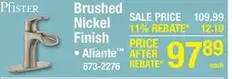 Menards Brushed Nickel Finish offer
