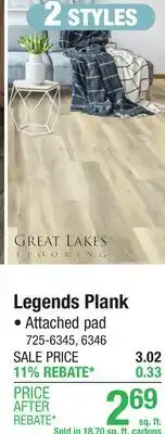 Menards Legends Plank offer