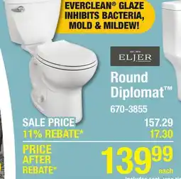 Menards Round Diplomat offer