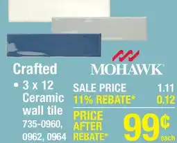 Menards Crafted Waterproof Tile offer
