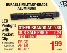 Menards LED Penlight with Pocket Clip offer