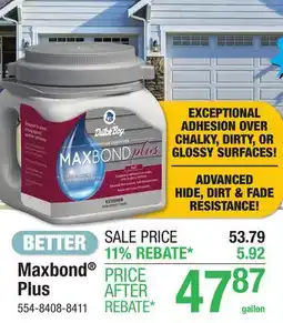 Menards Maxbond pLUS offer