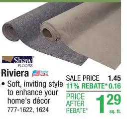 Menards Riviera Carpet offer