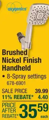 Menards Brushed Nickel Finish Handheld offer