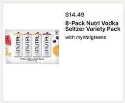 Walgreens 8-Pack Nutrl Vodka Seltzer Variety Pack offer