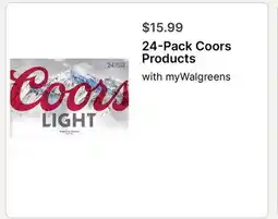Walgreens 24-Coors Products offer
