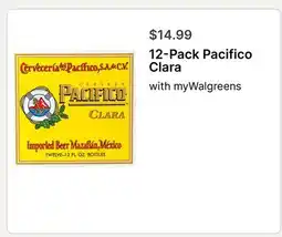 Walgreens 12-Pack Pacifico Clara offer