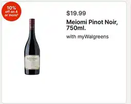 Walgreens Meiomi Pinot Noir, 750ml offer