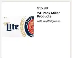 Walgreens 24-Pack Miller Product offer