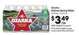 Kroger Ozarka Natural Spring Water offer