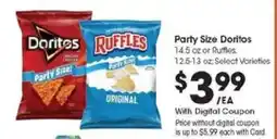 Kroger Party Size Doritos or Ruffles offer