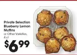 Kroger Private Selection Blueberry Lemon Muffins offer