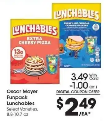Kroger Oscar Mayer Funpack Lunchables offer