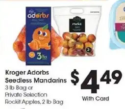 Kroger Kroger Adorbs Seedless Mandarins offer