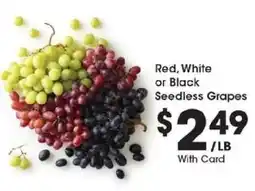Kroger Red, White or Black Seedless Grapes offer