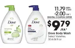 Kroger Dove Body Wash offer