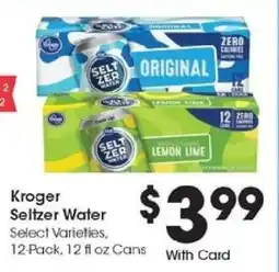 Kroger Kroger Seltzer Water offer