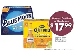 Kroger Corona, Pacifico or Blue Moon offer