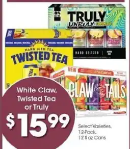 Kroger White Claw, Twisted Tea or Truly offer
