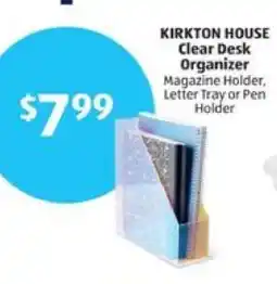 Aldi KIRKTON HOUSE Clear Desk Organizer offer