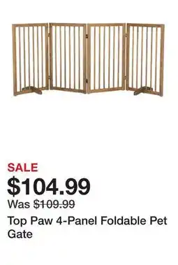 Petsmart Top Paw 4-Panel Foldable Pet Gate offer