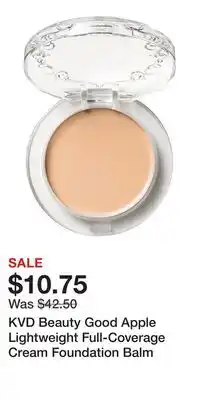 Kohl's KVD Beauty Good Apple Lightweight Full-Coverage Cream Foundation Balm offer