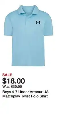 Kohl's Boys 4-7 Under Armour UA Matchplay Twist Polo Shirt offer