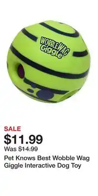 Kohl's Pet Knows Best Wobble Wag Giggle Interactive Dog Toy offer