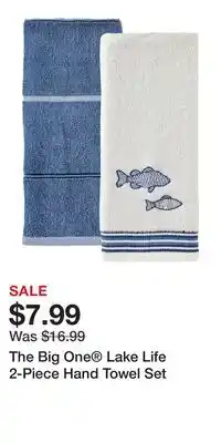 Kohl's The Big One Lake Life 2-Piece Hand Towel Set offer
