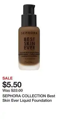 Kohl's SEPHORA COLLECTION Best Skin Ever Liquid Foundation offer