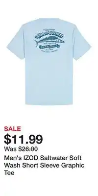Kohl's Men's IZOD Saltwater Soft Wash Short Sleeve Graphic Tee offer