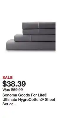Kohl's Sonoma Goods For Life Ultimate HygroCotton Sheet Set or Pillowcase Set offer