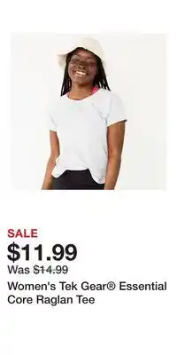 Kohl's Women's Tek Gear Essential Core Raglan Tee offer