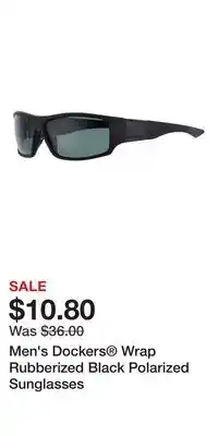 Kohl's Men's Dockers Wrap Rubberized Black Polarized Sunglasses offer