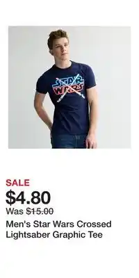 Kohl's Men's Star Wars Crossed Lightsaber Graphic Tee offer