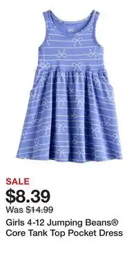 Kohl's Girls 4-12 Jumping Beans Core Tank Top Pocket Dress offer