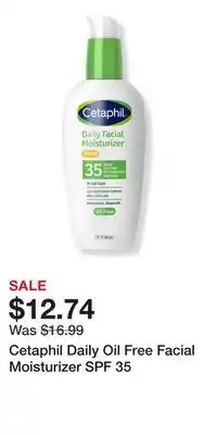 Ulta Beauty Cetaphil Daily Oil Free Facial Moisturizer SPF 35 offer