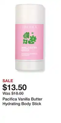 Ulta Beauty Pacifica Vanilla Butter Hydrating Body Stick offer