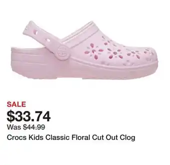 Dick's Sporting Goods Crocs Kids Classic Floral Cut Out Clog offer