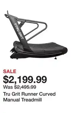 Dick's Sporting Goods Tru Grit Runner Curved Manual Treadmill offer