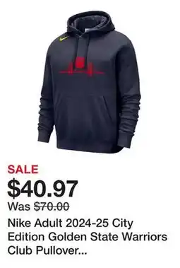 Dick's Sporting Goods Nike Adult 2024-25 City Edition Golden State Warriors Club Pullover Hoodie offer